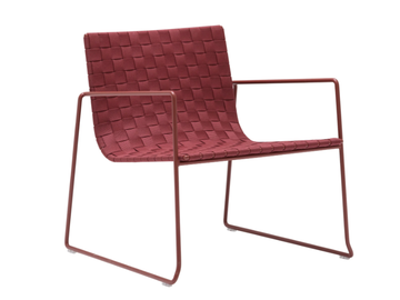 TRENZA BU0703 - Sled base garden polypropylene easy chair with armrests by Andreu World - view 2